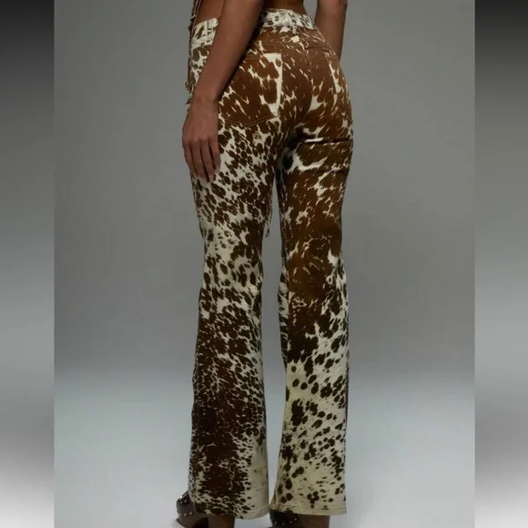 Brown Cow-print pants NWT - Picture 4 of 6